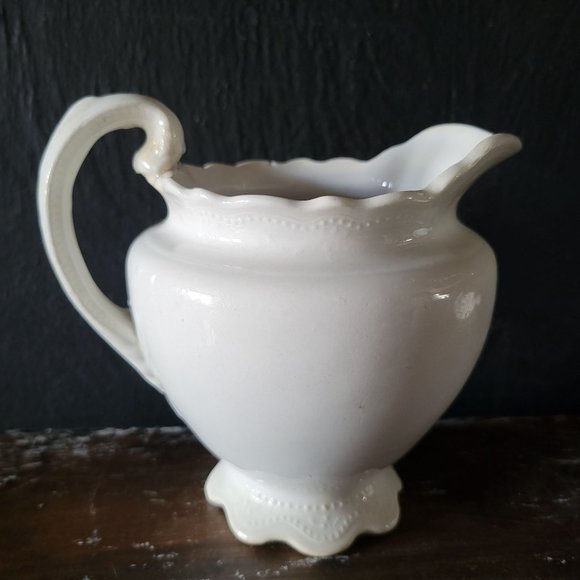 Antique Warwick China Creamer /Small Pitcher, Country Cottage, Farmhouse *Repair - Picture 5 of 10